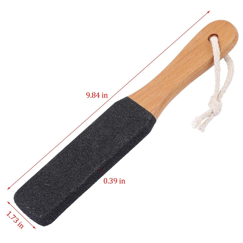 [Australia] - 2 Pieces Foot File Callus Remover Heel Grater Wooden Handle Foot Scrubber Pedicure File Foot Filer for Dead Skin Professional 