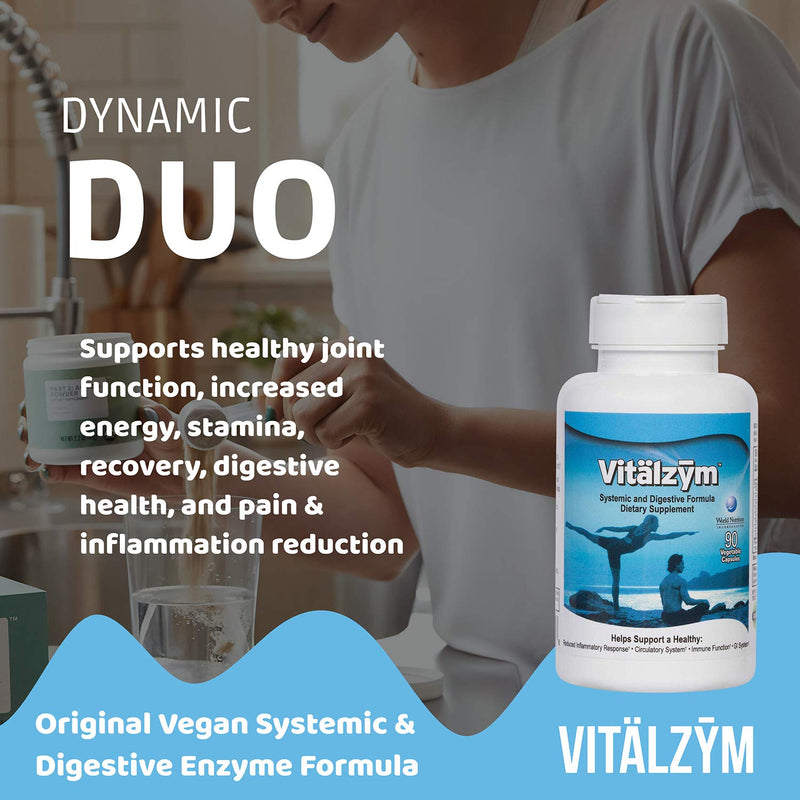 [Australia] - Vitälzym Original Proteolytic Systemic Digestive Enzyme Formula Serrapeptase Source | Anti-Inflammatory Immune and Joint Support Increase Blood Flow Cardio Function | Healthy Men Women (90 Capsules) 90 Count (Pack of 1) 