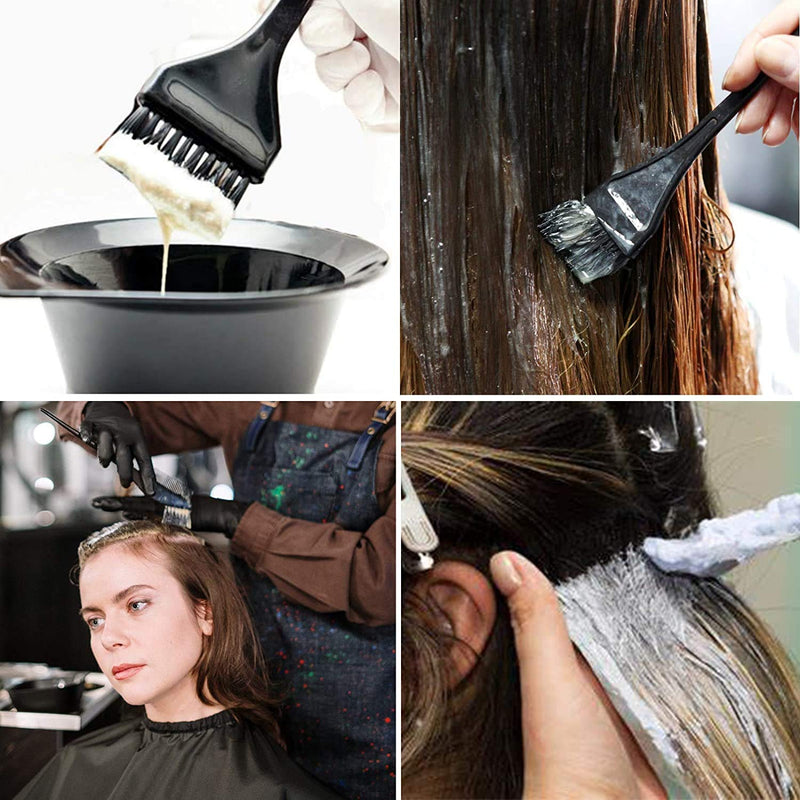[Australia] - Beayuer 21 Pieces Hair Dye Tools, DIY Salon Hair Coloring Bleaching Tools Set including Hair Tinting Bowl, Dye Brush, Ear Cover, Hair Highlighting Cape, Shawl, Gloves, Hair Clip Kits (21 Pcs, Black) 21 Count (Pack of 1) 