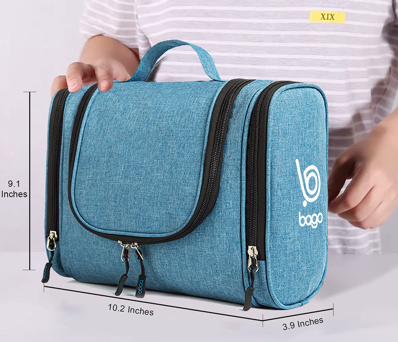 [Australia] - Bago Travel Toiletry Bag for Men Women and Kids. A Perfect Hanging Cosmetic Pouch/Toiletries Organiser for Home/Overnight Make Up Kit (SnowBlue) Snowblue 