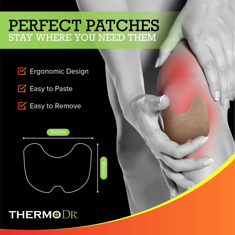 [Australia] - ThermoDR Knee Pain Relief Patches | 12 x Patches Provide Effect Pain Relief | Multi Use Pain Relief for Neck, Knee, Muscles & Joint Pain 