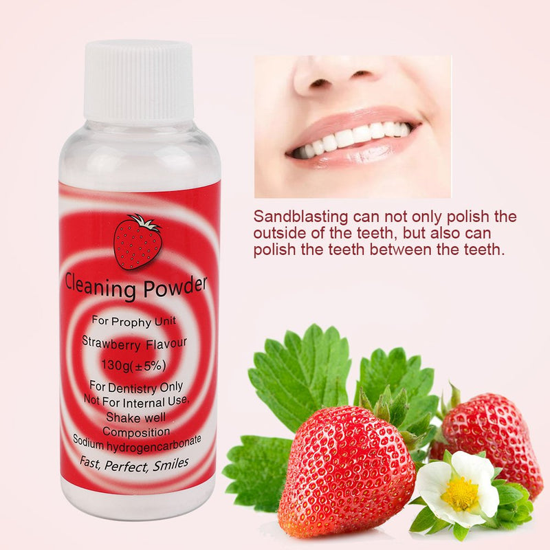 [Australia] - Dental Cleaning Powder, Dental Air Flow Polisher Powder, Prophy Mate Air Jet Polisher Cleaning Powder, 3 Optional Flavours(Strawberry Flavor) Strawberry Flavor 
