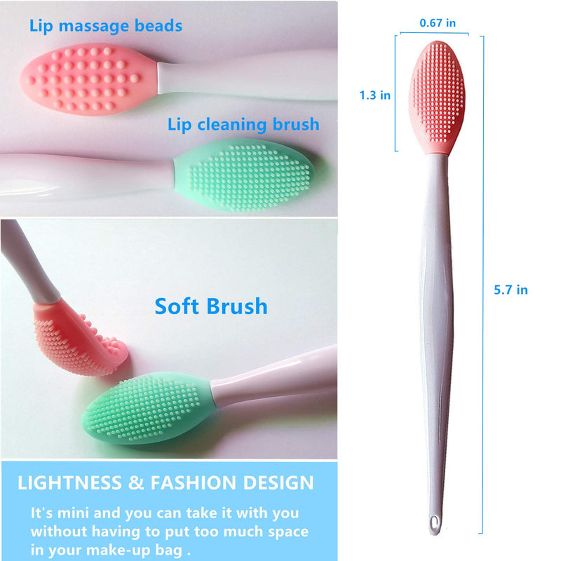 [Australia] - Lip Scrub Brush Lip Brush Lip Exfoliator Brush Silicone Exfoliating Brush Silicone Lip Exfoliator Scrub Lip Scrubber Tool Mini Exfoliating Brush Set Lip Scrubber For Women (4pcs) 