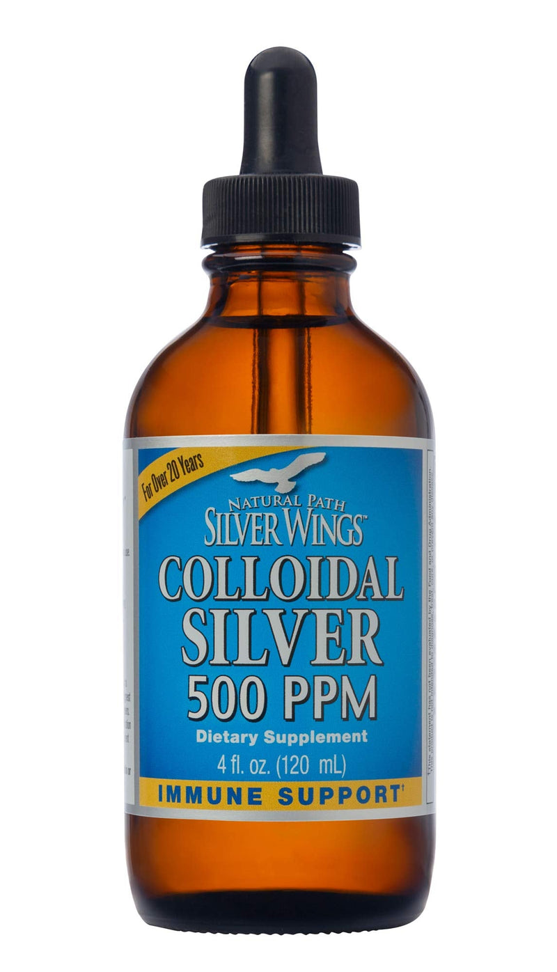 [Australia] - Natural Path Silver Wings Dietary Mineral Supplement, Colloidal Silver, 500 PPM, 4 fl. oz. / 120 ml 