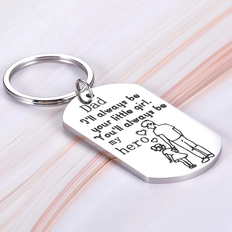 [Australia] - Father Daughter Gifts Daddy Keychain for Papa New Dads Stepdad Father in Law Mens Gifts Fathers Day Birthday Christmas Valentines Gifts for Dad from Daughters Kids Wife Keyring Presents Dad Gift Ideas 