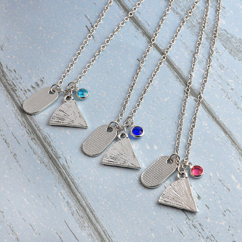 [Australia] - Best Friend Pizza Pendant Necklace with Crystal Charm BFF Friendship Necklace Set for Friends Gift Unisex A set of 6 (Crystal pendant) 