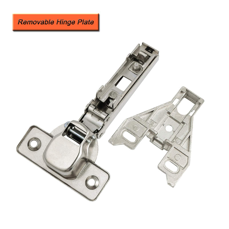 [Australia] - Probrico 1 Pair（2 Pack）Kitchen Cabinet Hinges for Face Frame Cabinet, Concealed Cabinet Hinges Brushed Satin Nickel with Mounting Screws Nickel-plated 