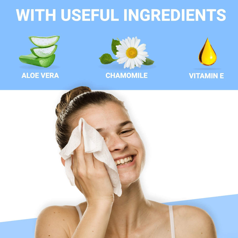 [Australia] - Luxury Body Wipes for Adults and Elderly - No Water Bathing and Cleansing Wipes | Microwavable Bath and Shower Wipes (60 Pack) 