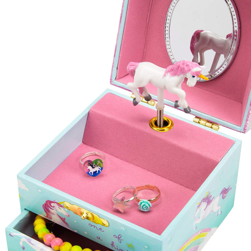 [Australia] - Jewelkeeper Musical Jewelry Box, Unicorn Rainbow Design with Pullout Drawer, The Unicorn Tune 