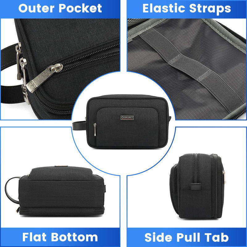 [Australia] - Toiletry Bag for Men Travel Shaving Dopp Kit Waterproof Toiletries Organizer for Cosmetic Portable Womens Travel Makeup Bag Black 