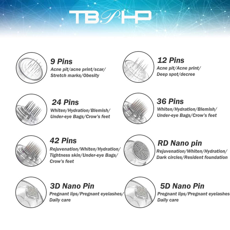 [Australia] - TBPHP Microneedling Derma Pen Screw Needle Cartridge 24pin For microneedle cartridge for Electric Microneedle TBPHP P10/P20 derma pen(10 pcs 24 Tips) 24 pin 