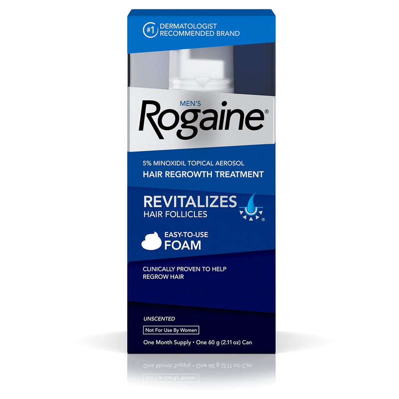 [Australia] - Men's Rogaine 5% Minoxidil Foam for Hair Loss and Hair Regrowth, Topical Treatment for Thinning Hair, 1-Month Supply Mens Rogaine Foam 1 month 