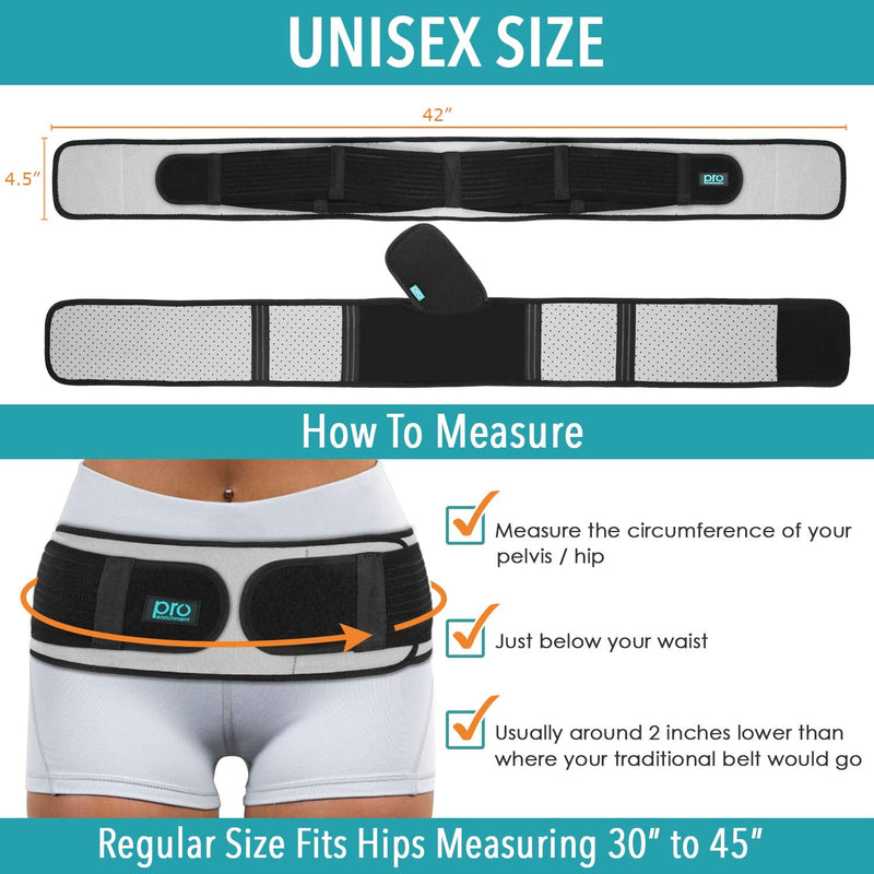 [Australia] - Sacroiliac SI Hip Belt for Women Men SI Joint Hip Belt - Lower Back Support Brace - Hip Braces for Hip Pain - Pelvic Support Belt - Adjustable Sciatica Pelvis Lumbar Pain Relief Trochanter Brace - REG Regular 