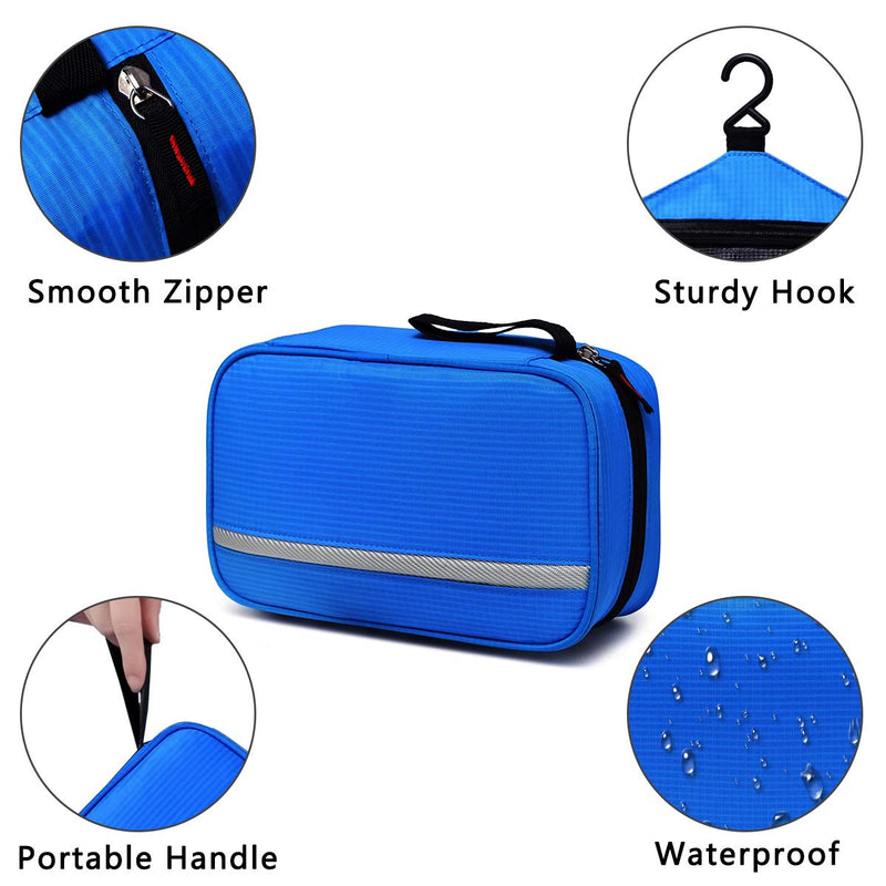 [Australia] - Toiletry Bag, VASCHY Water Resistant Large Hanging Travel Toiletry Kit Shaving Bag Portable Wash Bag for Men, Women, Blue 