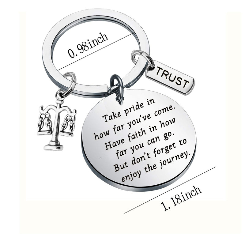 [Australia] - BNQL Lawyer Keychain Law School Graduation Gift Future Lawyer Gifts Scales of Justice Keychain Lawyer Attorney Gifts Lawyer Jewelry Take Pride in How Far You Have Come 