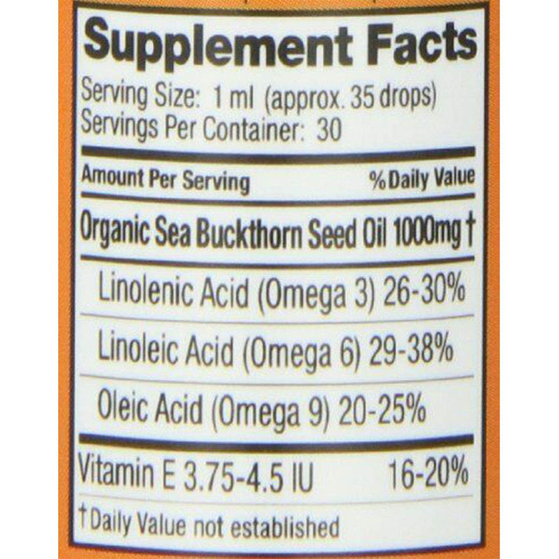 [Australia] - Sea Buckthorn Seed Oil -100% Certified Organic, 1-Ounce 