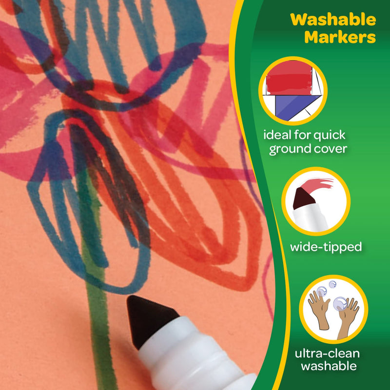 [Australia] - Crayola 8 Ct Bold Broad-Line Washable Markers 