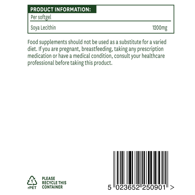 [Australia] - Natures Aid Lecithin, 1200 mg, 90 Softgels (Produced from Naturally Sourced, Non-GM Soya Beans, Source of Phospholipids, Made in the UK) 