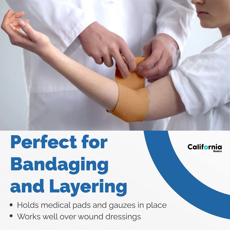 [Australia] - Self Adhering Bandage Wrap (Bundle Pack of 8) | 3 Inch by 5 Yards Non Woven Self Adhesive Bandage Wrap | Brown Athletic Tape for Wrist, Hand and Ankle wrap | Premium-Grade Medical Bandage Tape 8 Count (Pack of 1) 