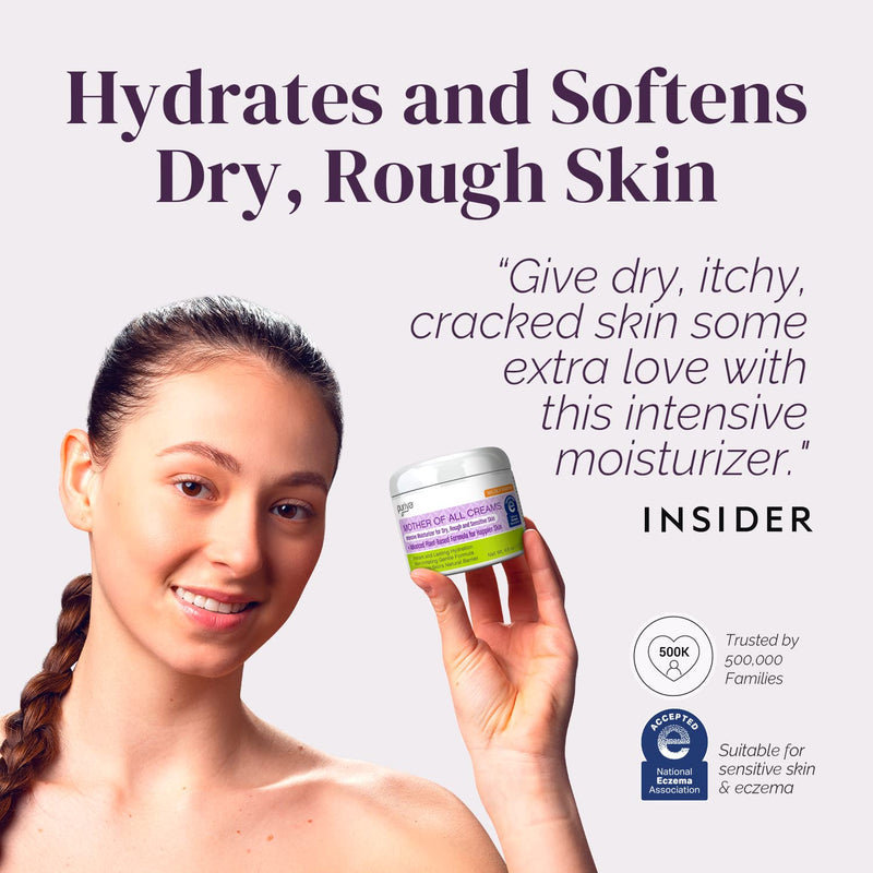 [Australia] - National Eczema Association Accepted Cream, Colloidal Oatmeal Lotion for Dry, Itchy Skin Relief, Ultra Gentle for Kids, Adults, Face, Hand, Puriya Mother of All Creams, Plant-Based Hydration 