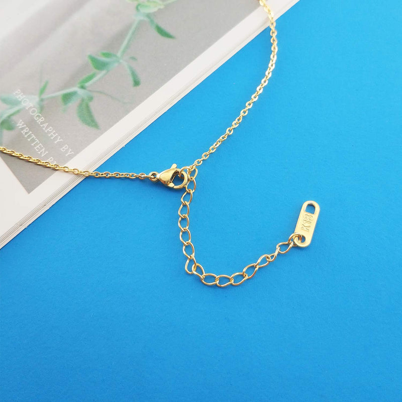 [Australia] - MOMOL Tiny Initial Necklace, 18K Gold Plated Stainless Steel Initial Necklace Dainty Personalized Letter Necklace Minimalist Delicate Small Monogram Name Necklace for Women Girls A 