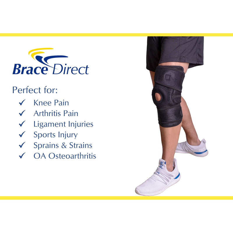 [Australia] - Brace Align Stabilizing ROM HInged Knee Brace - for ACL/PCL Injuries, Patella Support, Sprains, Hypertension and More for Men and Women… Large 