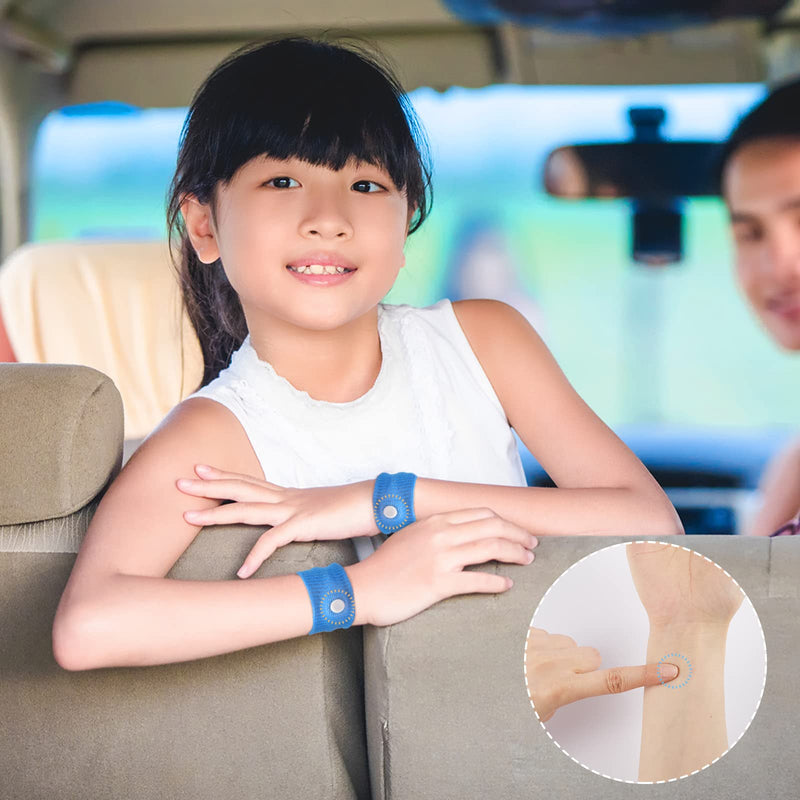 [Australia] - 10PCS Kids Travel Sickness Bands, Motion Sickness Relief Morning Sickness Anti Nausea Acupressure Wristband for Car Sea Flying Tri10p 