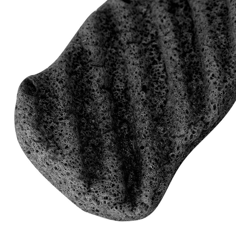 [Australia] - Konjac Sponge Set, Body Sponge 100% Natural Long Wave Type Big Size Body Konjac Wash Face Flutter Facial Body Care Sponges for Body & Facial Sponge Deep Cleansing Sponge for Skin Care (Black) Black 