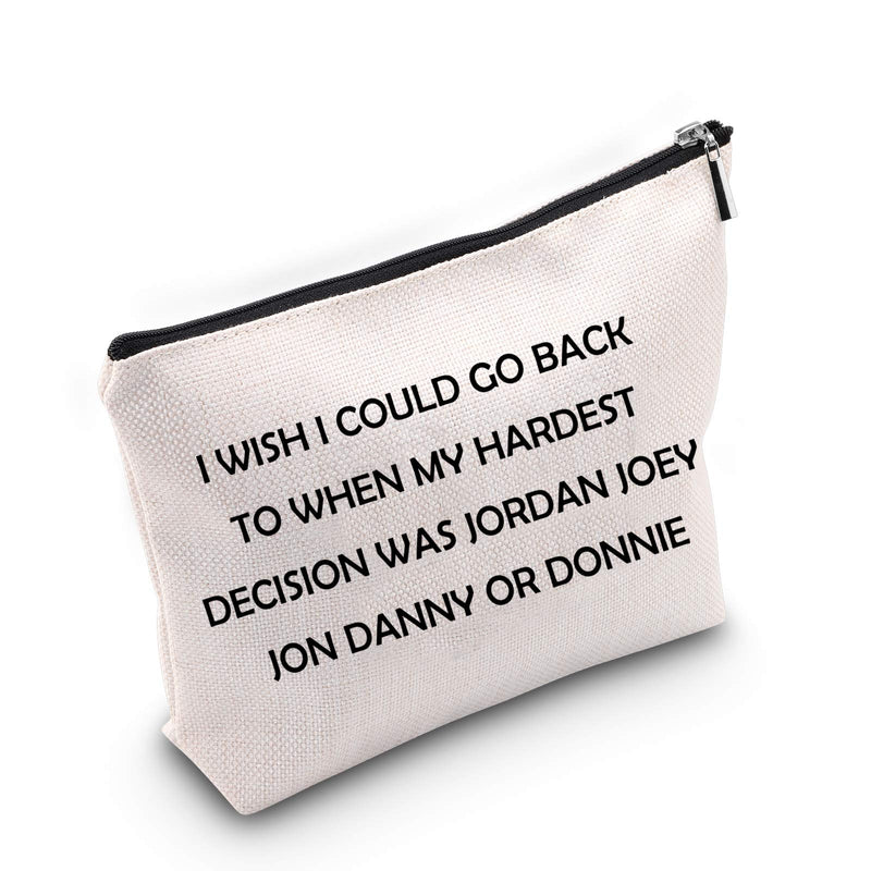 [Australia] - Novelty Inspired Cosmetic Bag I Love New Kid On Black Gift for Women Kids On The Block Cosmetic Bag 