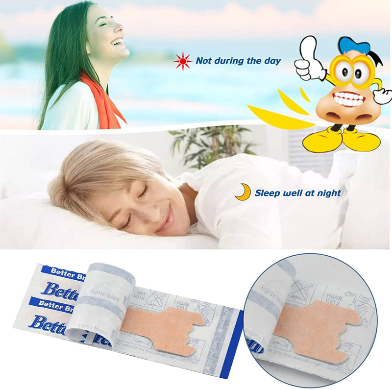 [Australia] - 100 Count Nasal Strips Breath Easy Anti Snoring (66mm*19mm) (100) 100 