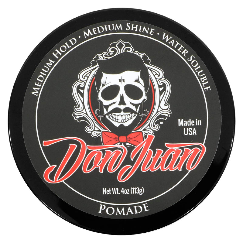 [Australia] - Don Juan Pomade 4oz - Medium High Hold - Medium Shine - Water Based - Honey Citrus Scent 