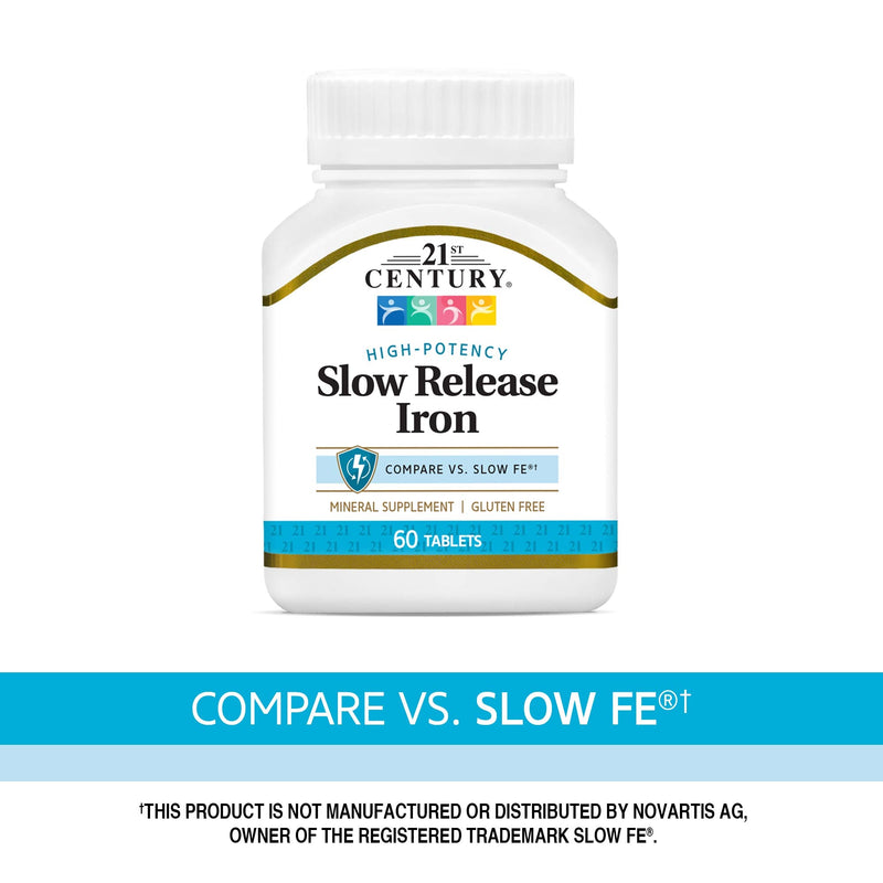[Australia] - 21st Century Slow Release Iron Tablets, 60 Count 60 Count (Pack of 1) 