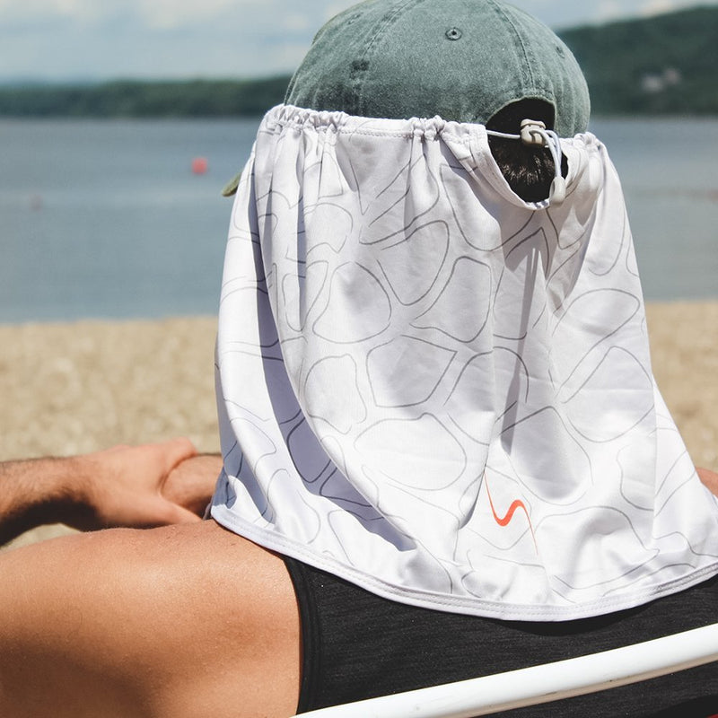[Australia] - Sprigs Sun Protection Hat Shade Attachment with SPF 45+ & Cooling Fabric White Pebble 