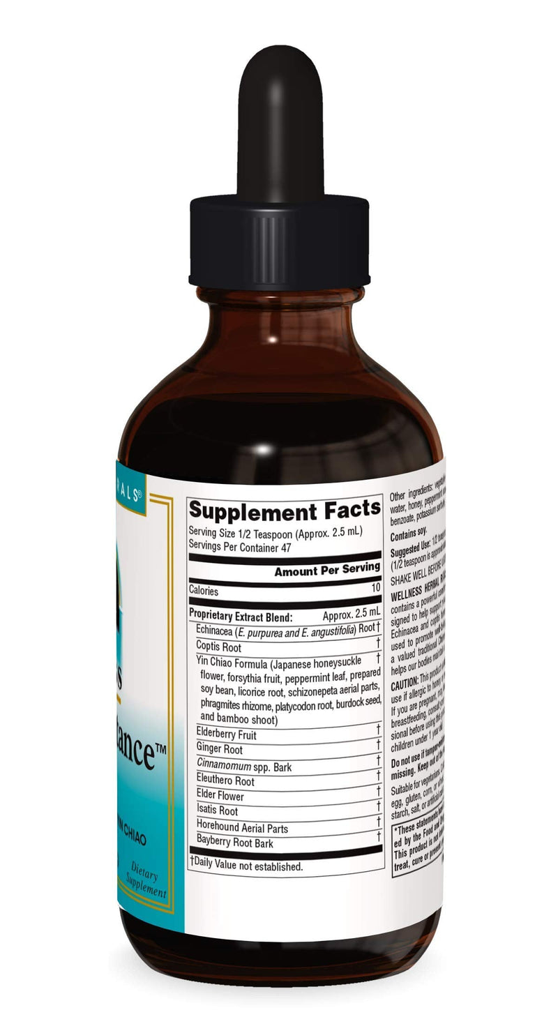 [Australia] - Source Naturals Wellness Herbal Resistance Liquid Formula with Echinacea, Coptis & Yin Chiao Immune Support - 4 Fluid oz 4 Fl Oz (Pack of 1) 