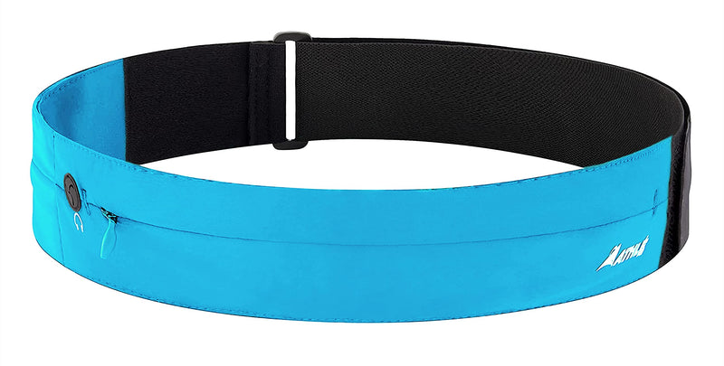 [Australia] - Athlé Insulin Pump Belt - 2 Stretch Pockets Fits Insulin Pump, Epipen, Phone, Wallet, Cards and More - Comfortable and Adjustable Waist Strap - Size Medium 25" - 32" - Insulin Pump Holder - Blue Medium 25" - 32" 