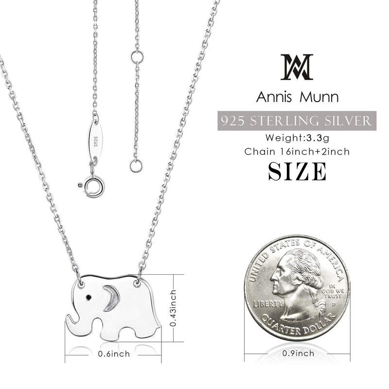 [Australia] - Good Luck Necklace - 925 Sterling Silver Elephant Pendant Necklace Christmas Day Jewelry Birthday Gift for Girls and Women 