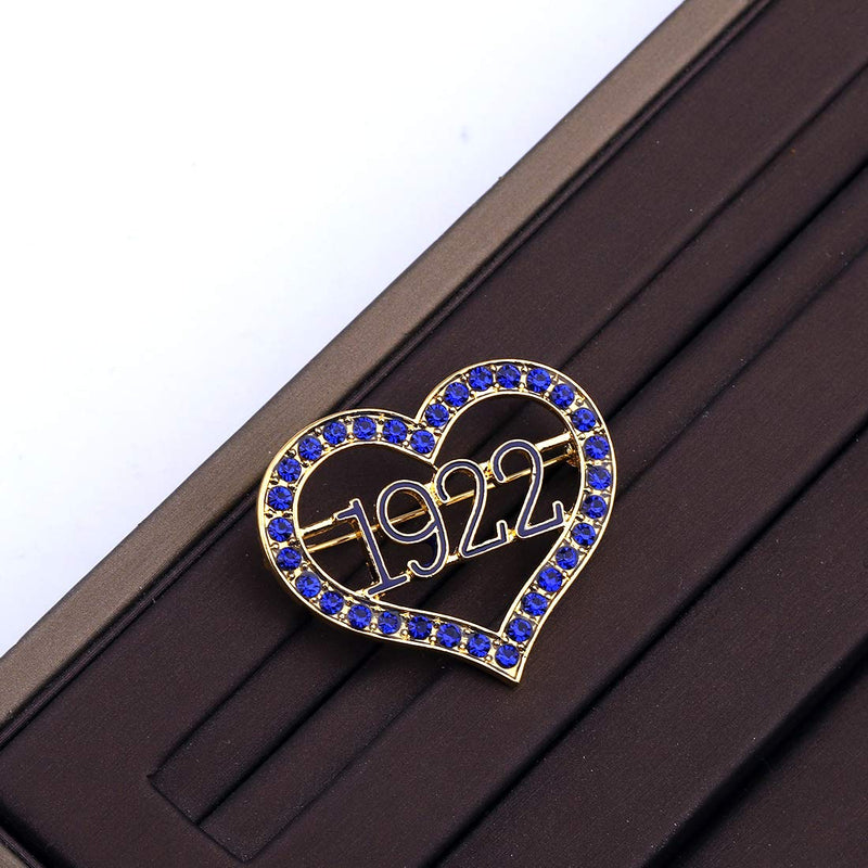 [Australia] - CENWA 1922 Brooch Pin Sigma Gamma Rho Sorority 1922 Sorority Paraphernalia Gift Greek Sorority Jewelry Gift 1922 heart blue pin 