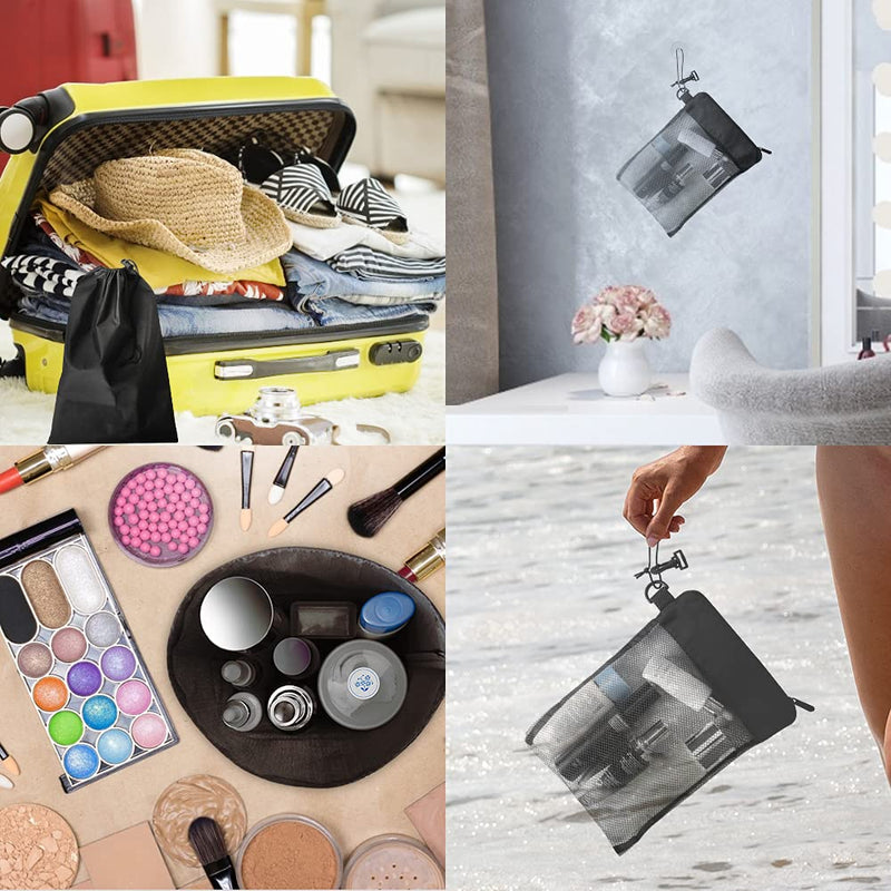 [Australia] - Czyan Toiletry Shower Bag Travel Wash Bag for Women & Men, Hanging Bathroom Mesh Caddy with Wet & Dry Storage Suction Hook Tote for Gym Business 
