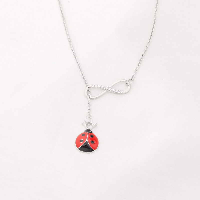 [Australia] - WUSUANED Good Luck Ladybug Keychain When She Swoops in It Remind Us Not Be Let Worries Cloud A Single Day Ladybug Lover Gift Ladybug necklace 