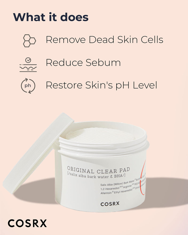 [Australia] - COSRX One Step Original Clear Pad, 70 pads | BHA Toner-soaked | Exfoliating and Cleansing Pad 