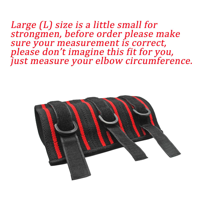 [Australia] - Adjustable Elbow Sleeve, 1 Pair Strong Elebow Support Brace Compression Powerlifting, Weightlifting Man X-Large (1 Pair) 