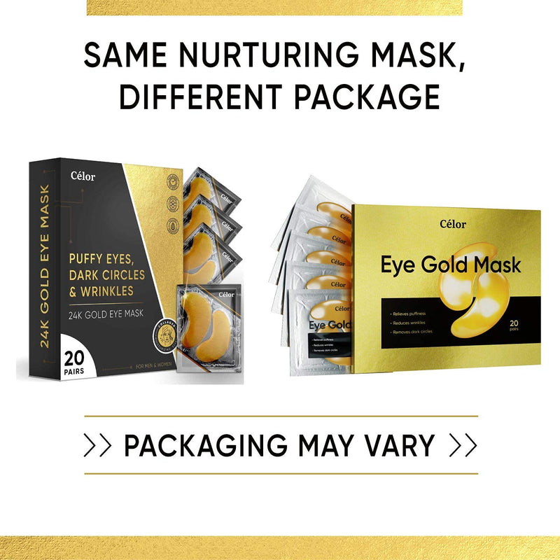 [Australia] - Under Eye Patches (20 Pairs) - 24K Gold Eye Mask - Under Eye Mask, Dark Circles under Eye Treatment for Women and Men - Eye Patches for Puffy Eyes, Anti Aging, Vegan Eye Masks, Under Eye Gel Patches 