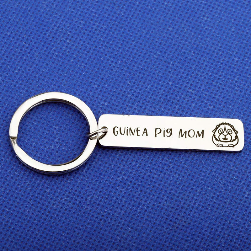 [Australia] - KUIYAI Guinea Pig Mom Keychain Cute Cavy Keyring Funny Guinea Pig Lover Gift Guinea Pig Keychain 