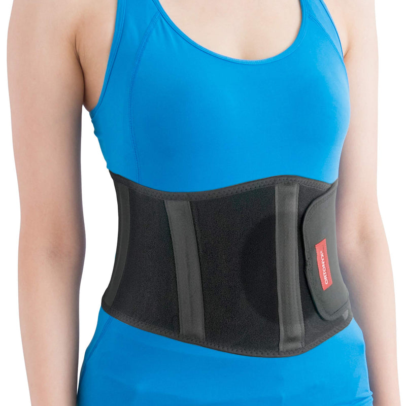 [Australia] - ORTONYX Ergonomic Umbilical Hernia Belt for Men and Women - Abdominal Support Binder with Compression Pad - Navel Ventral Epigastric Incisional and Belly Button Hernias Surgery Brace - OX353-L/XXL Large/X-Large (Pack of 1) Black 