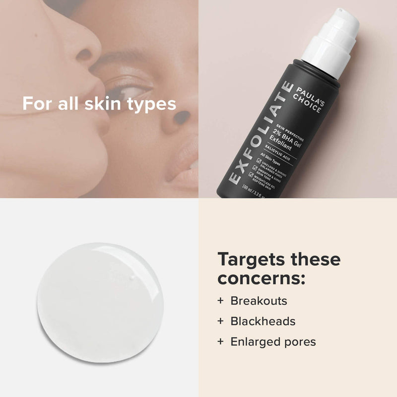 [Australia] - Paula's Choice Skin Perfecting 2% BHA Gel Exfoliant - Targets Breakouts, Blackheads & Enlarged Pores - Exfoliating Peel with Salicylic Acid - All Skin Types - 100 ml 