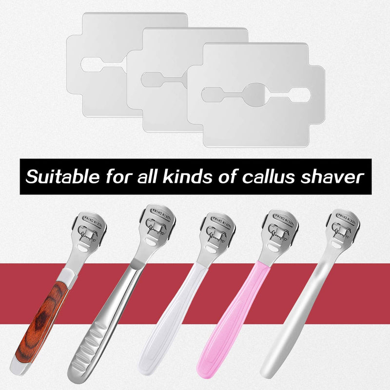 [Australia] - 200 Pieces Callus Shaver Replacement Blades Corn Plane Blades Stainless Steel Blades for Removing Callus Foot Care and Pedicure Tools 