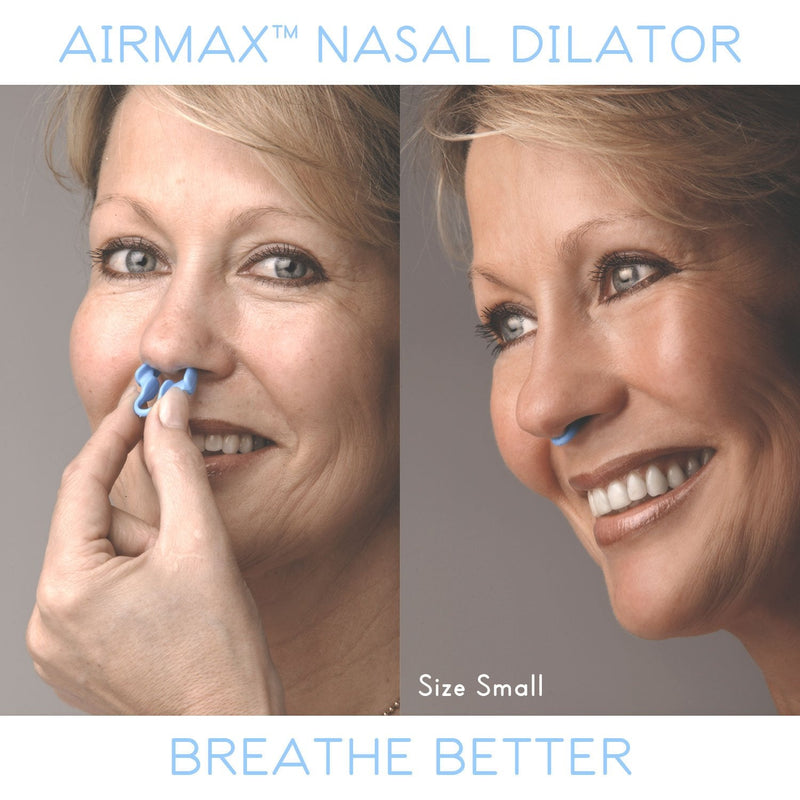[Australia] - AIRMAX Nasal Dilator for Better Breathing – Natural, Comfortable, Breathing Aid Solution for Maximum Airflow and Reduced Nasal Congestion (Small - Blue) 