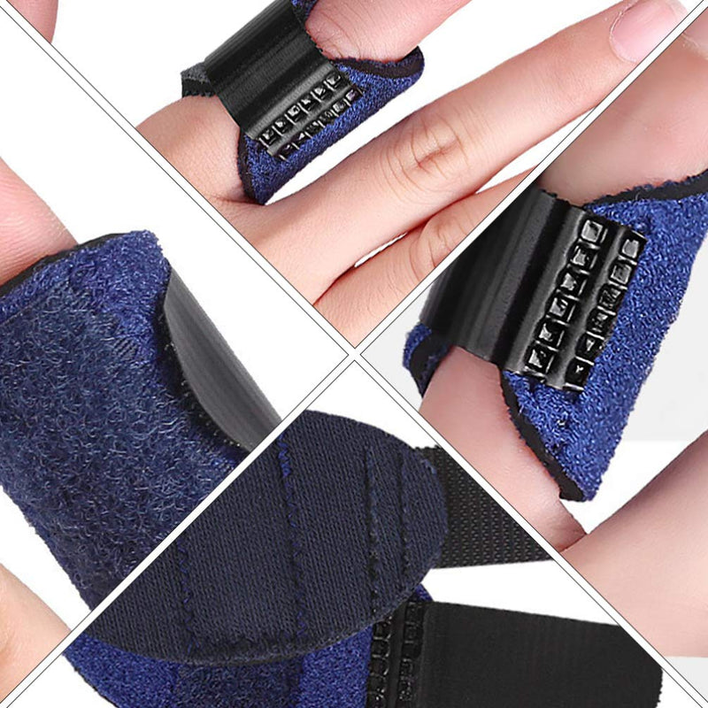 [Australia] - HEALLILY 2pcs Trigger Thumb Splint Finger Knuckle Brace Mallet Finger Protector Finger Support Sleeve for Tendon Release Pain Relief 