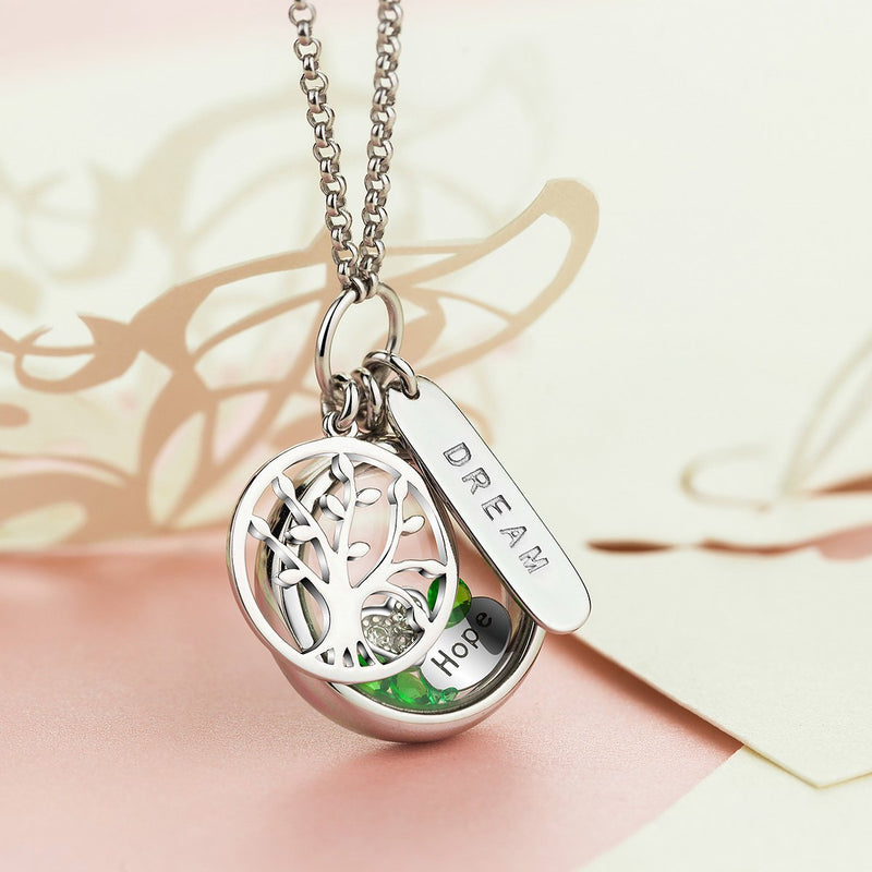 [Australia] - NinaQueen Tree of Life 925 Sterling Silver Locket Pendant Dream and Hope Women Fine Necklace Wedding Gifts For Her Christmas Gifts For Women Birthday Anniversay Gifts For Wife Mom Her Daughter Girls 