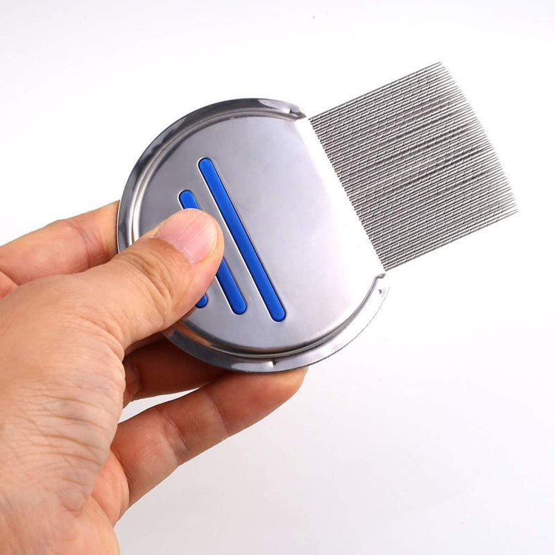 [Australia] - Lice Nit Comb Get Down Stainless Steel Metal Tooth Head Long Teeth/Professional Stainless Steel Nit Comb for Head Lice Treatment,Reusable,Removes Louse Nits (Pack of 2) Pack of 2 